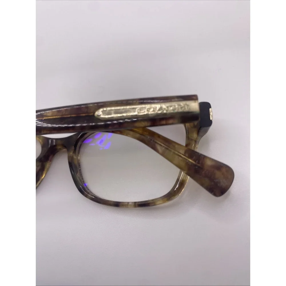 Coach Eyeglasses FRAMES ONLY HC 6065 49-17-135 Confetti Light Brown 378